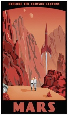 Illustration for article titled Retro Posters Invite You To Fly The Friendly Skies Of Space